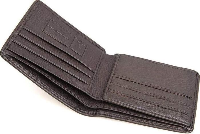 Чоловічий шкіряний гаманець Vintage 14507 Темно-коричневий купити недорого в Ти Купи