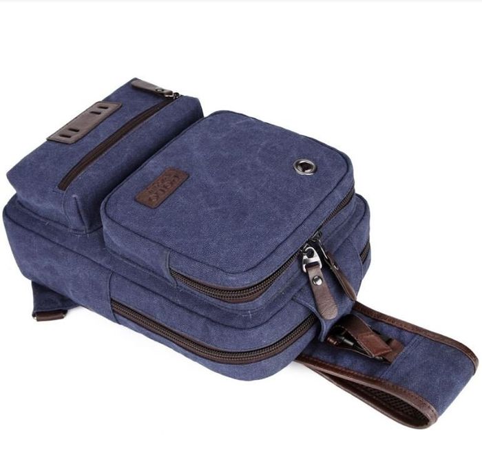 Чоловіча синя тканинна сумка Polo 9918 купити недорого в Ти Купи