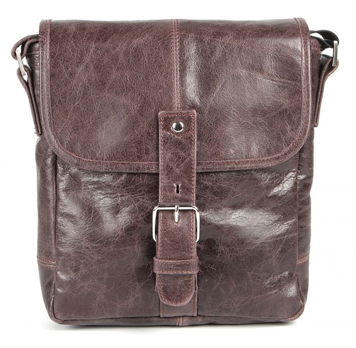 Чоловіча шкіряна сіро-коричнева сумка SHVIGEL 00855 купити недорого в Ти Купи