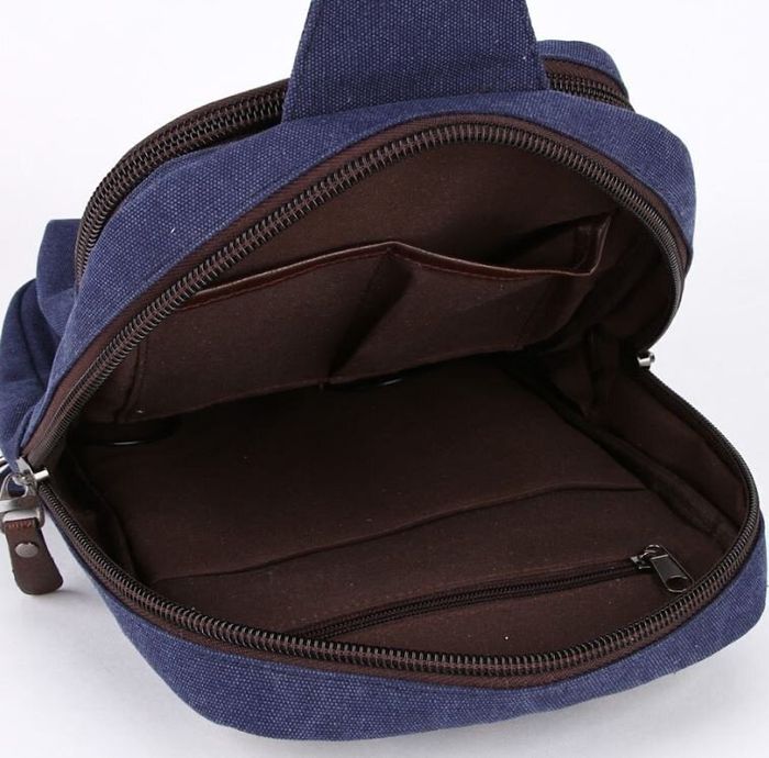 Мужская синяя тканевая сумка Polo 9918 купить недорого в Ты Купи