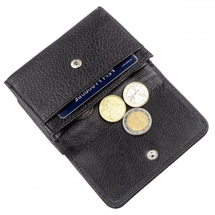 Жіночий чорний гаманець з натуральної шкіри ST Leather 18886 Чорний купити недорого в Ти Купи