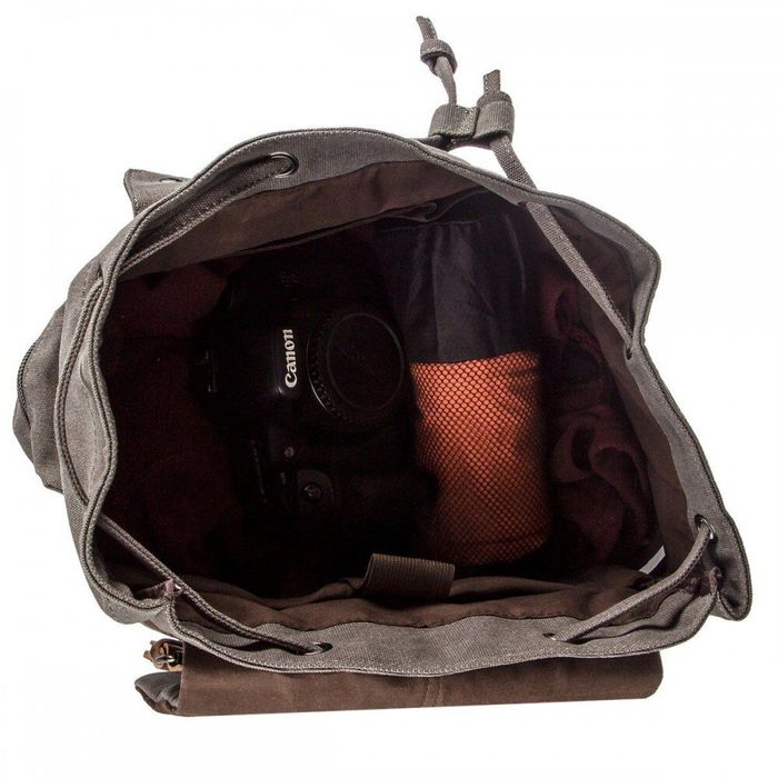 Текстильный серый рюкзак Vintage 20133 купить недорого в Ты Купи