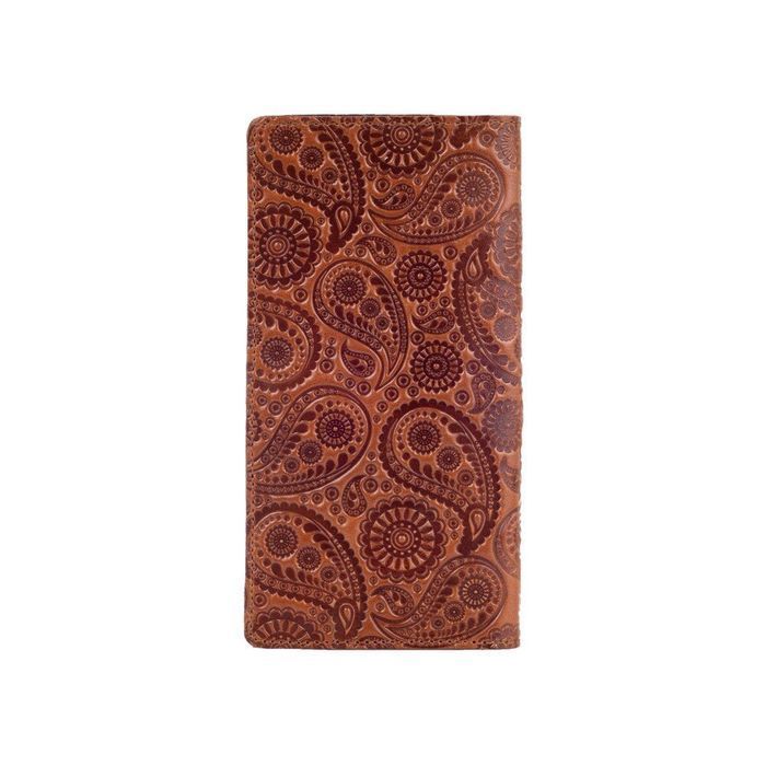 Кожаное портмоне Hi Art WP-02 Crystal Amber Buta Art Коричневый купить недорого в Ты Купи