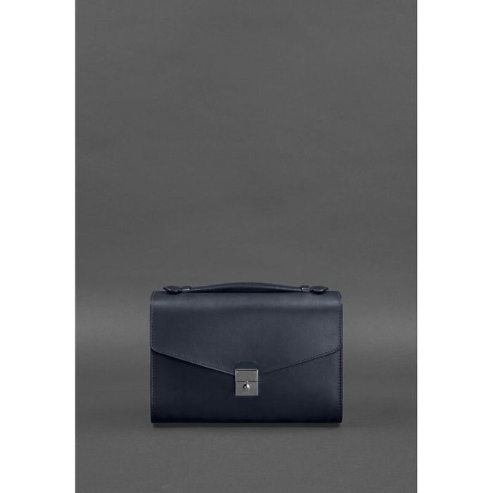 Женская кожаная сумка-кроссбоди BlankNote Lola Темно-Синяя (BN-BAG-35-navy-blue) купить недорого в Ты Купи