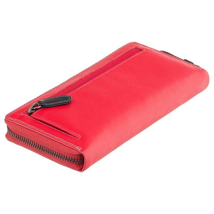 Кожаный женский кошелек Visconti SP79 Violet c RFID (Red Multi Spectrum) купить недорого в Ты Купи