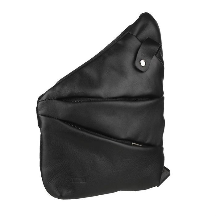 Шкіряна чоловіча сумка-слінг через плече GAc-6402-3md чорна TARWA купити недорого в Ти Купи