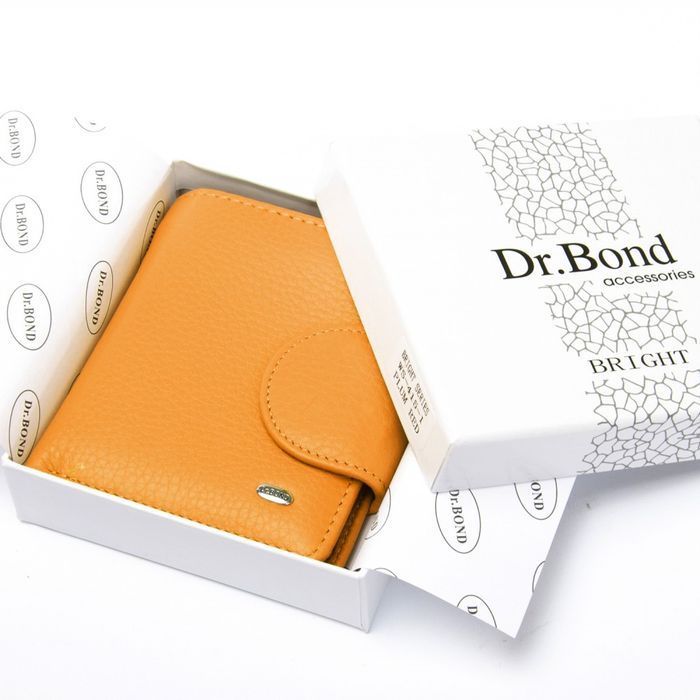 Женский кожаный кошелек Bright DR. BOND WS-415-1 yellow купить недорого в Ты Купи