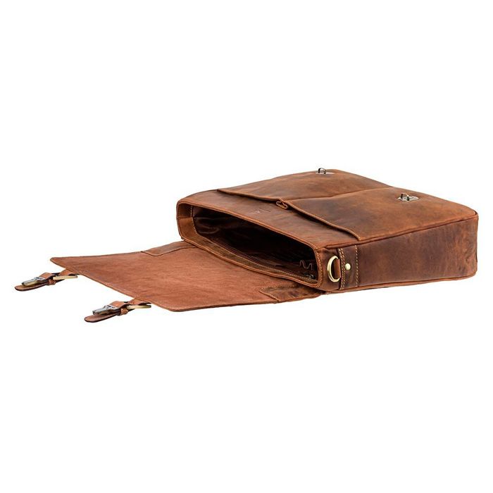 Мужской кожаный портфель Visconti Berlin 18716 oil tan купить недорого в Ты Купи