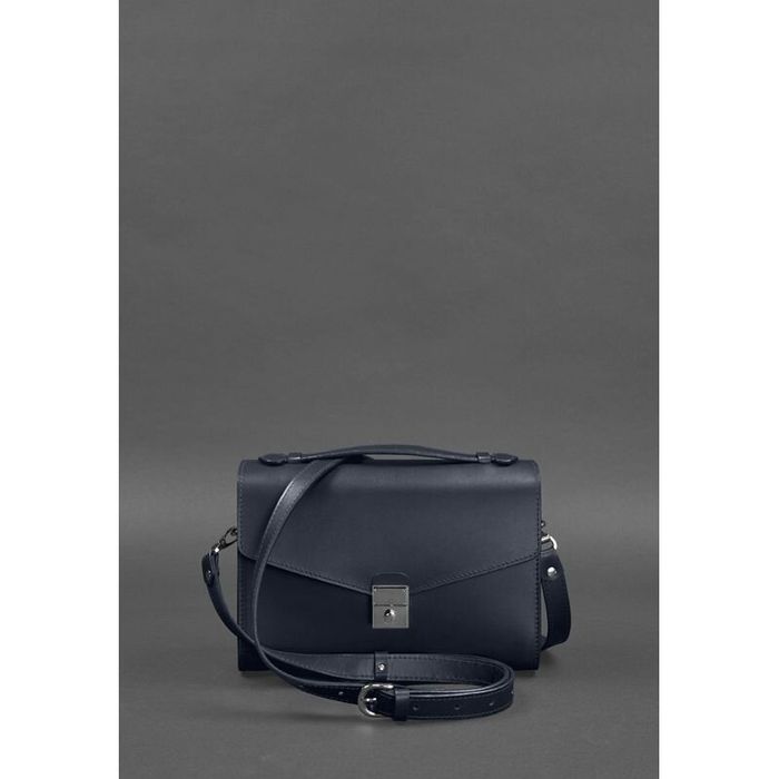Жіноча шкіряна сумка-кроссбоді BlankNote Lola Темно-Синій (BN-BAG-35-navy-blue) купити недорого в Ти Купи