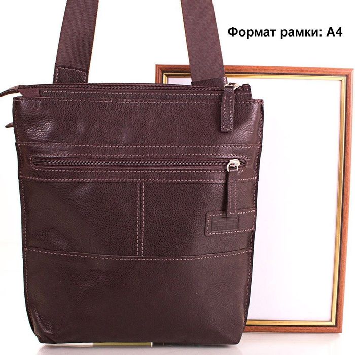 Кожаная коричневая мужская сумка-планшет ETERNO купить недорого в Ты Купи
