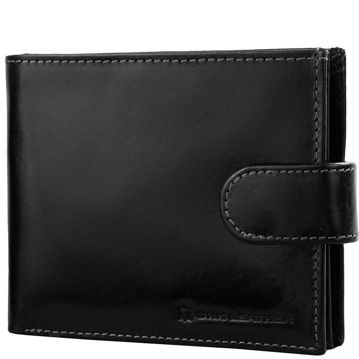 Шкіряний гаманець DNK Leather DNKN01L-NL-black купити недорого в Ти Купи