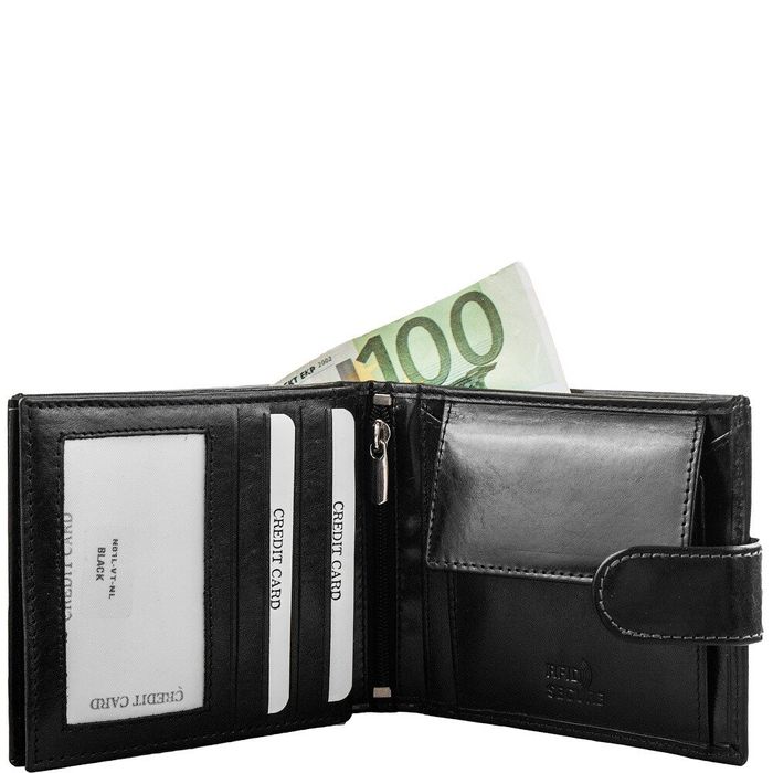 Шкіряний гаманець DNK Leather DNKN01L-NL-black купити недорого в Ти Купи