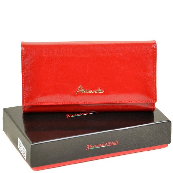 Кожаный кошелек Canarie ALESSANDRO PAOLI W46 red купить недорого в Ты Купи