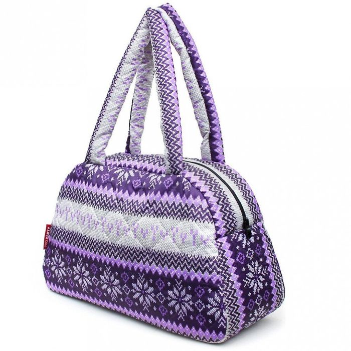 Дутая сумка-саквояж POOLPARTY фиолетовая купить недорого в Ты Купи
