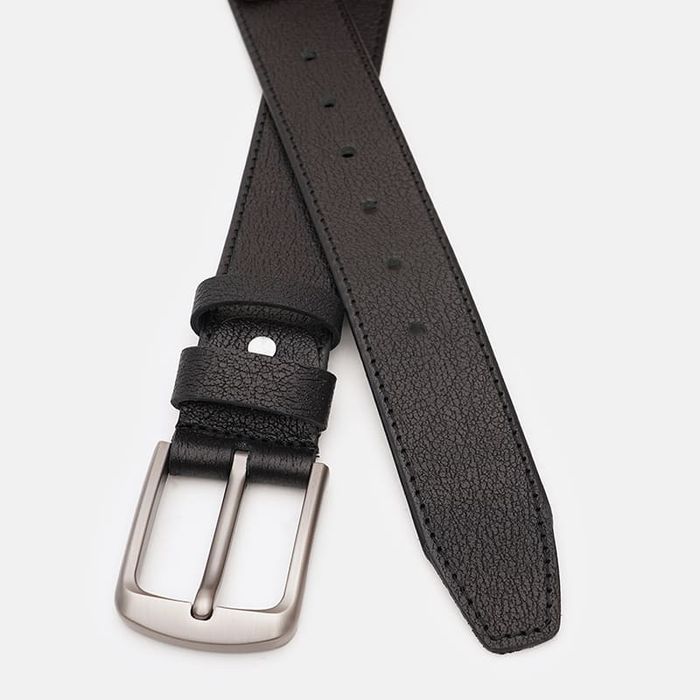 Мужской кожаный ремень Borsa Leather V1125DPL05-black купить недорого в Ты Купи