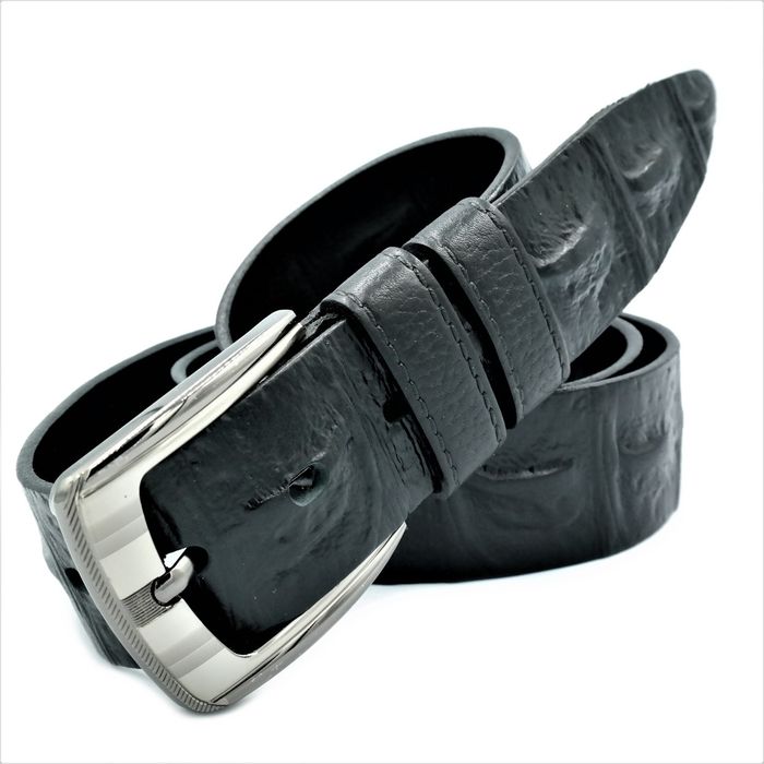 Ремень мужской кожаный Weatro Чёрный 0360m-4kozh купить недорого в Ты Купи