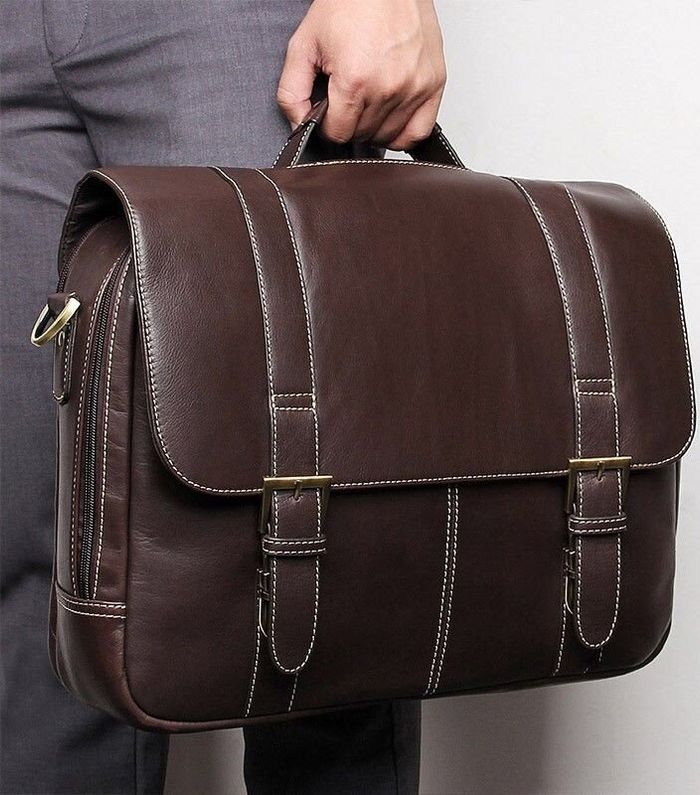 Мужской кожаный портфель Vintage 14617 Темно-коричневый купить недорого в Ты Купи