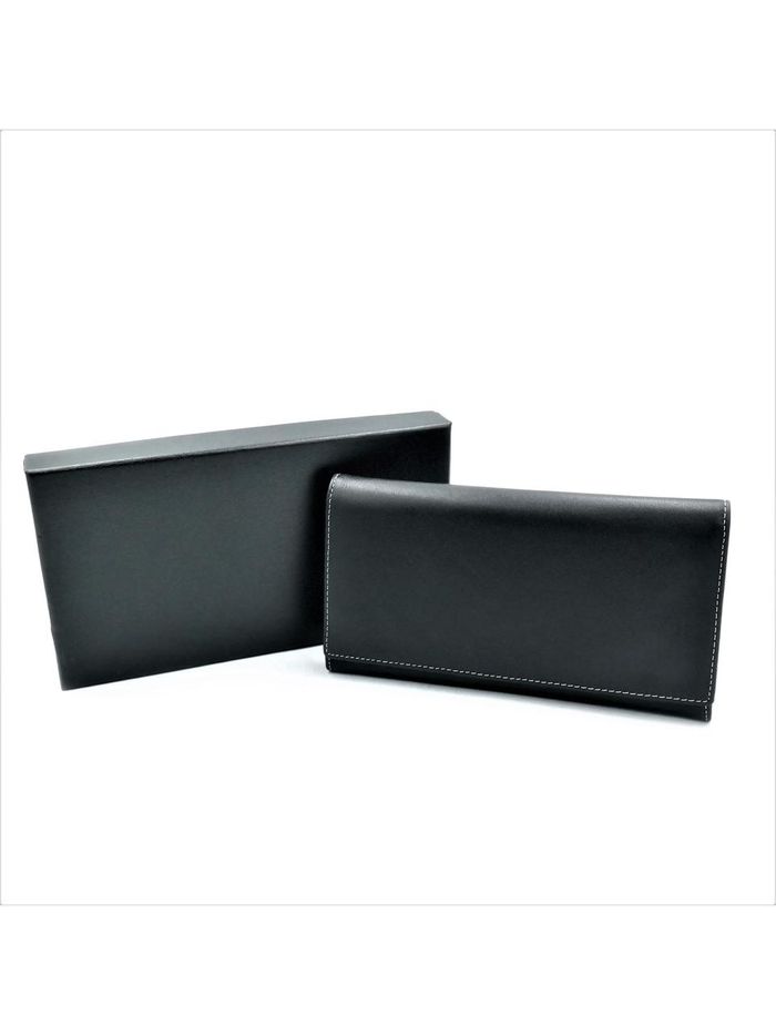 Чоловічий шкіряний клатч-гаманець Weatro 19 х 10,5 х 2,5 см Чорний wtro-165-5-40 купити недорого в Ти Купи