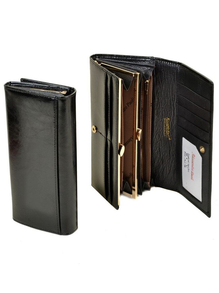 Шкіряний гаманець Canarie ALESSANDRO PAOLI W1-V black купити недорого в Ти Купи