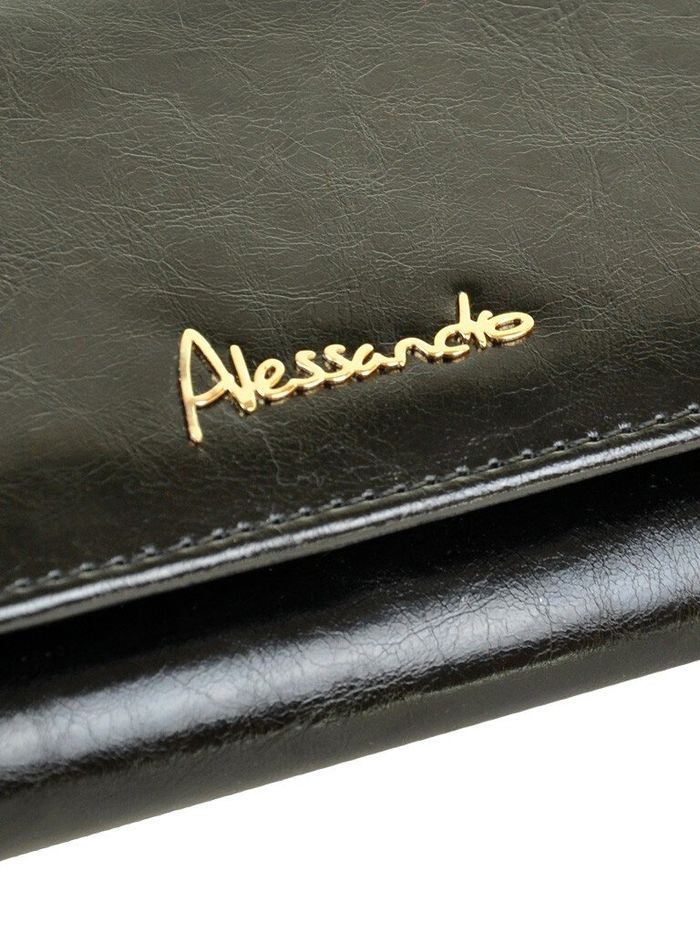 Шкіряний гаманець Canarie ALESSANDRO PAOLI W1-V black купити недорого в Ти Купи