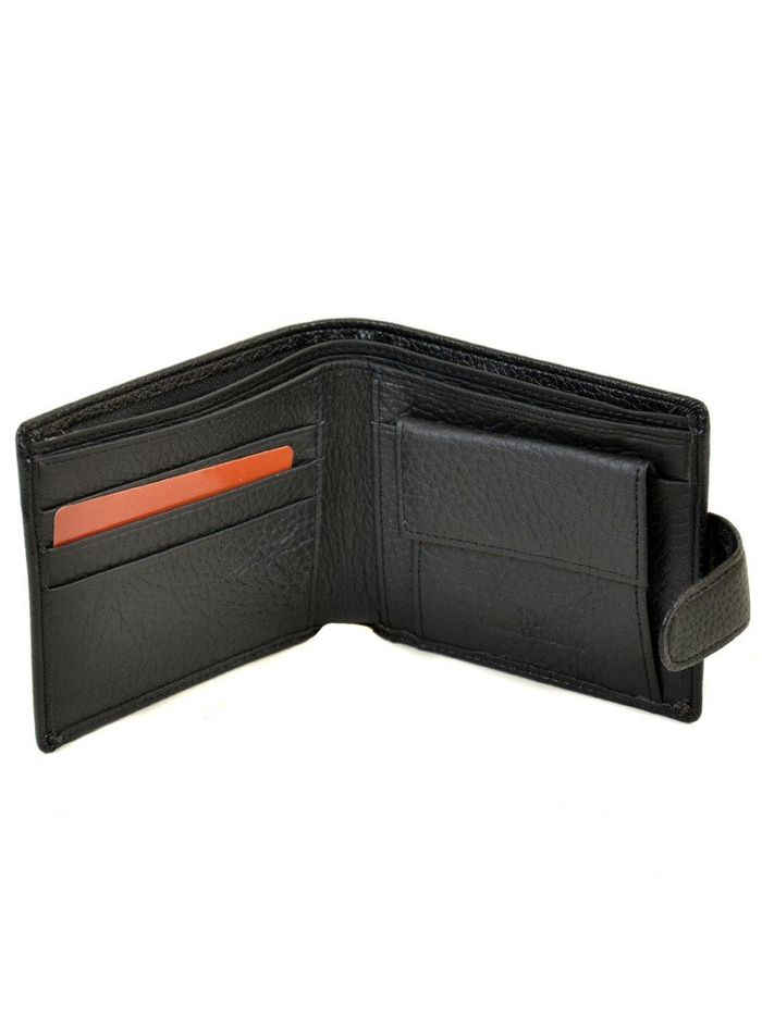 Чоловічий чорний гаманець зі штучної шкіри Sergio Torretti M4 black купити недорого в Ти Купи