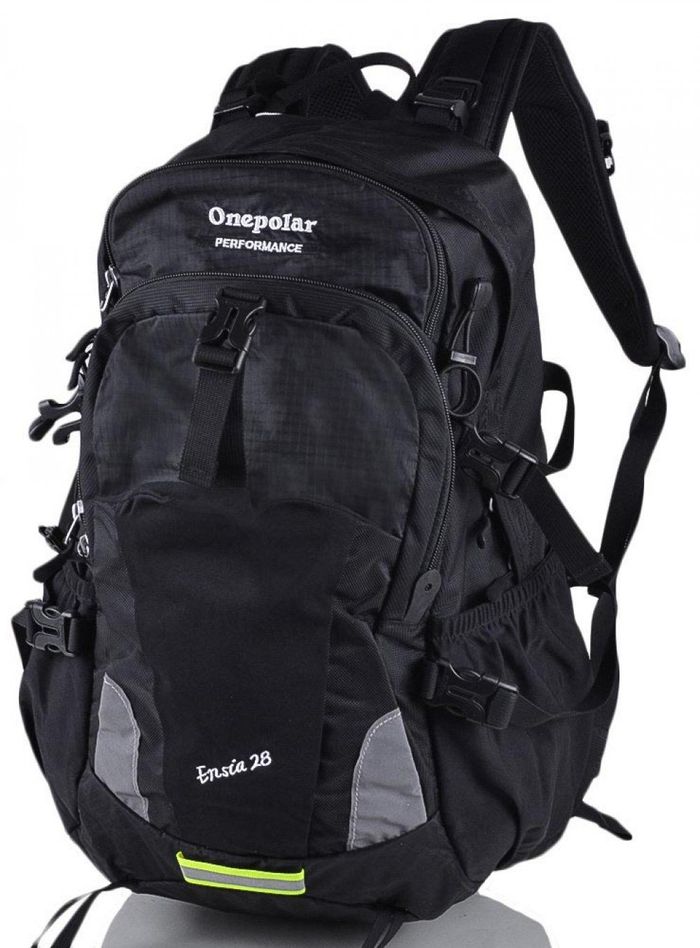 Рюкзак треккинговый мужской вместительный ONEPOLAR w1729-black купить недорого в Ты Купи