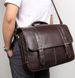 Чоловічий шкіряний портфель Vintage 14617 Темно-коричневий