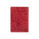 Кожаная красная обложка на паспорт HiArt PC-01 Buta Art Красный