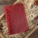 Кожаная красная обложка на паспорт HiArt PC-01 Buta Art Красный