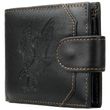 Мужское чёрное портмоне из натуральной кожи Vintage 20232 купить недорого в Ты Купи