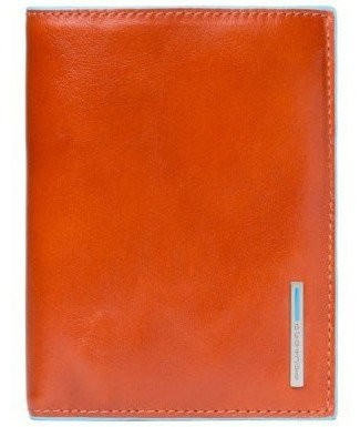 Оранжевое кожаное мужское портмоне Piquadro Blue Square (PU1393B2_AR) купить недорого в Ты Купи