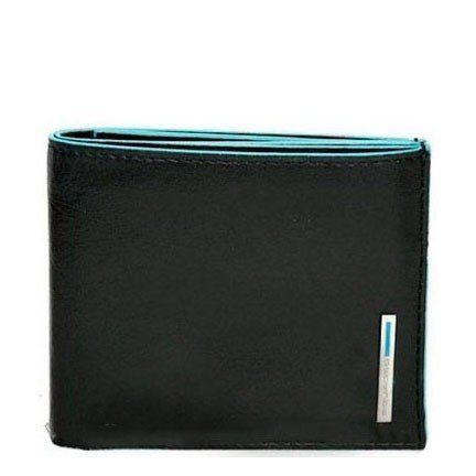 Черное кожаное мужское портмоне Piquadro Blue Square (PU1742B2_N) купить недорого в Ты Купи