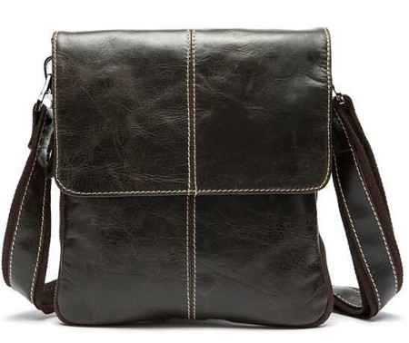 Чоловіча шкіряна сумка через плече Vintage 14849 Коричневий купити недорого в Ти Купи