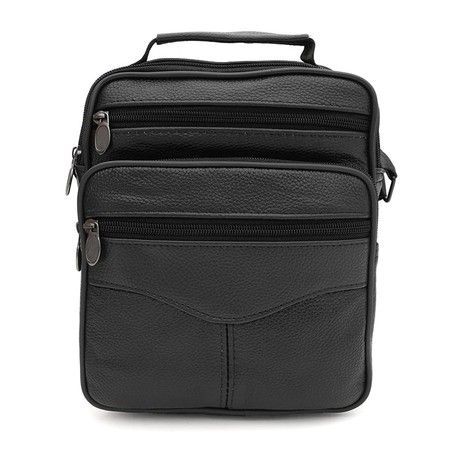 Чоловічі шкіряні сумки Borsa Leather K16681-3bl-black купити недорого в Ти Купи