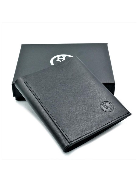 Чоловічий шкіряний гаманець Weatro 12,5 х 6 х 2 см Чорний wtro-165-13-2 купить недорого в Ты Купи