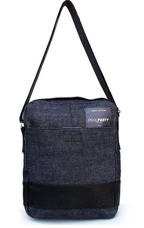 Молодіжна сумка - планшет з бавовни Poolparty джинс купити недорого в Ти Купи