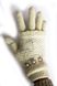 В'язані білі жіночі рукавички-мітенки Shust Gloves