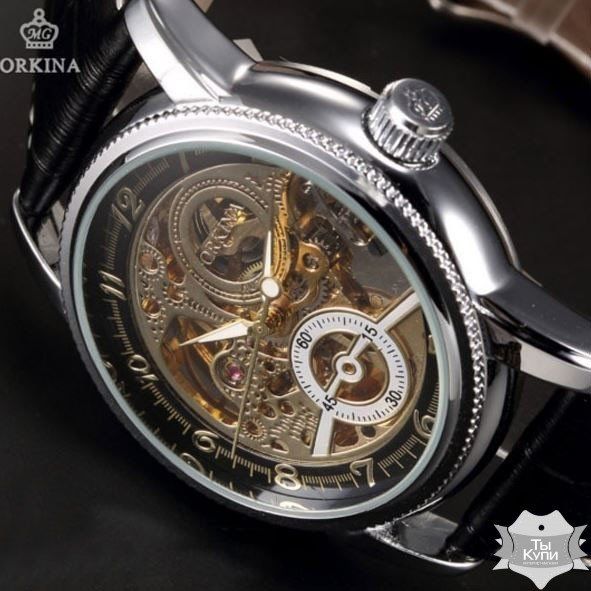 Мужские наручные часы скелетон Orkina Star Silver (1154) купить недорого в Ты Купи