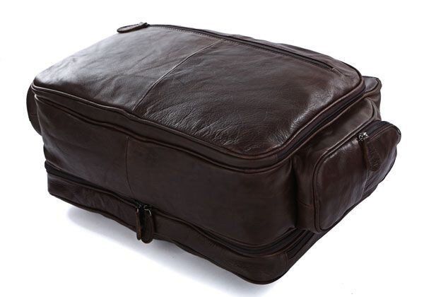 Дорожня шкіряна сумка Vintage 14055 Темно-коричневий купити недорого в Ти Купи