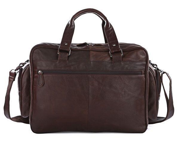 Дорожня шкіряна сумка Vintage 14055 Темно-коричневий купити недорого в Ти Купи