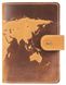 Обложка для паспорта из кожи Hi Art «World Map» PB-02/1 Shabby Honey Песочный купить недорого в Ты Купи