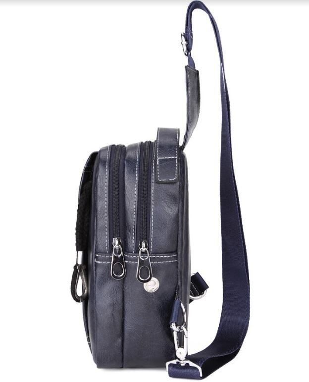 Мужская повседневная темно-синяя сумка Polo 9916 купить недорого в Ты Купи