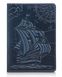 Шкіряна обкладинка на паспорт HiArt PC-01 Discoveries блакитний Блакитний купити недорого в Ти Купи