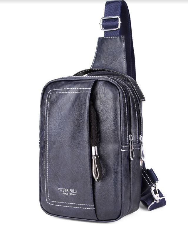 Чоловіча повсякденна темно-синя сумка Polo 9916 купити недорого в Ти Купи