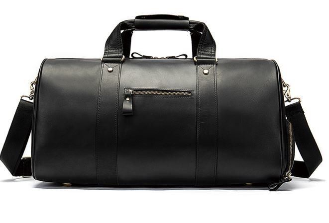 Дорожная черная кожаная сумка Vintage 14894 купить недорого в Ты Купи