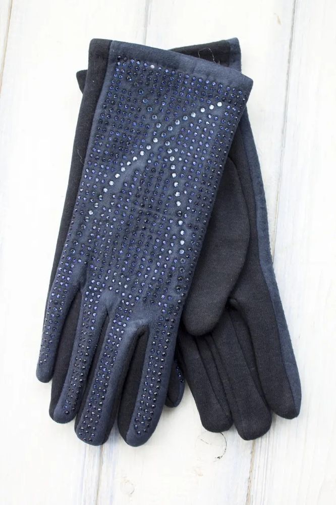 Женские стрейчевые перчатки чёрные 191s3 L купить недорого в Ты Купи
