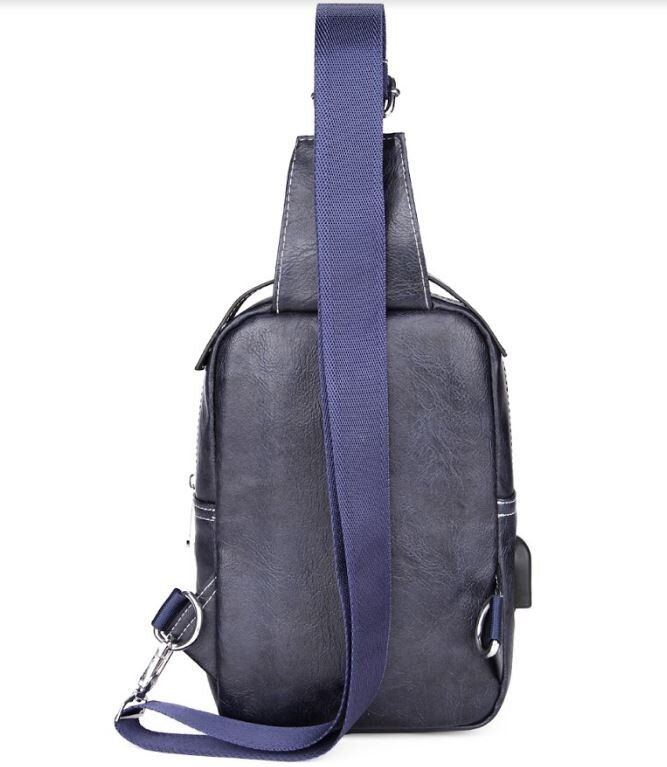Мужская повседневная темно-синяя сумка Polo 9916 купить недорого в Ты Купи
