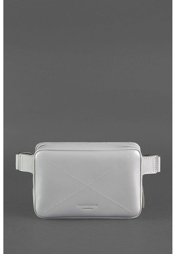 Жіноча шкіряна поясна сумка BlankNote Dropbag Mini сіра - BN-BAG-6-SHADOW купити недорого в Ти Купи