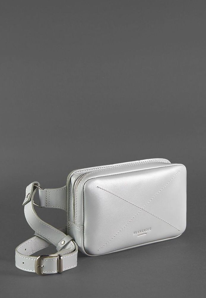 Жіноча шкіряна поясна сумка BlankNote Dropbag Mini сіра - BN-BAG-6-SHADOW купити недорого в Ти Купи
