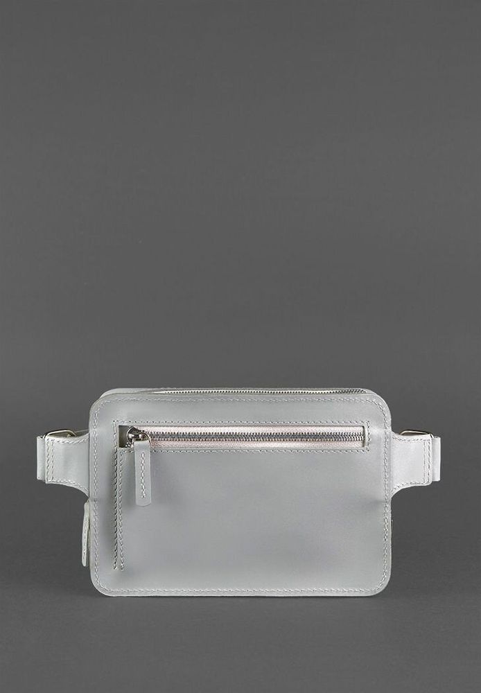 Женская кожаная поясная сумка BlankNote Dropbag Mini серая - BN-BAG-6-SHADOW купить недорого в Ты Купи
